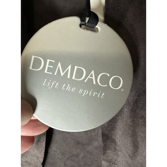 Demdaco Charcoal Gray Suede Flowy Open Front Tunic Vest One Size - Picture 4 of 10